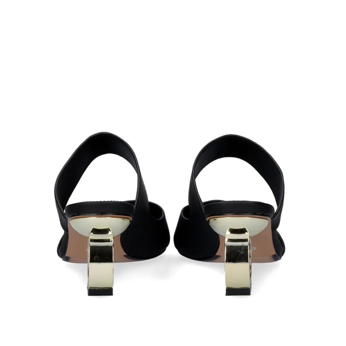 Sandalia De Salto Baixo Brenda-105 Preta