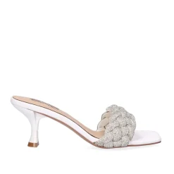 Sandalia De Salto Baixo Jennifer-040 Branco