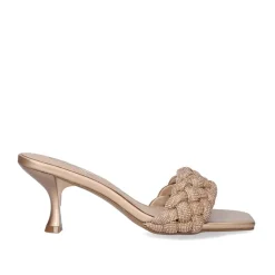 Sandalia De Salto Baixo Jennifer-040 Ouro Rosa