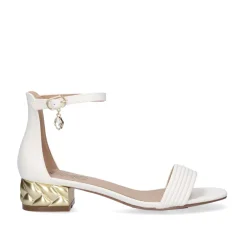 Sandalia De Salto Baixo Katy-818 Branco