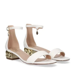 Sandalia De Salto Baixo Katy-818 Branco