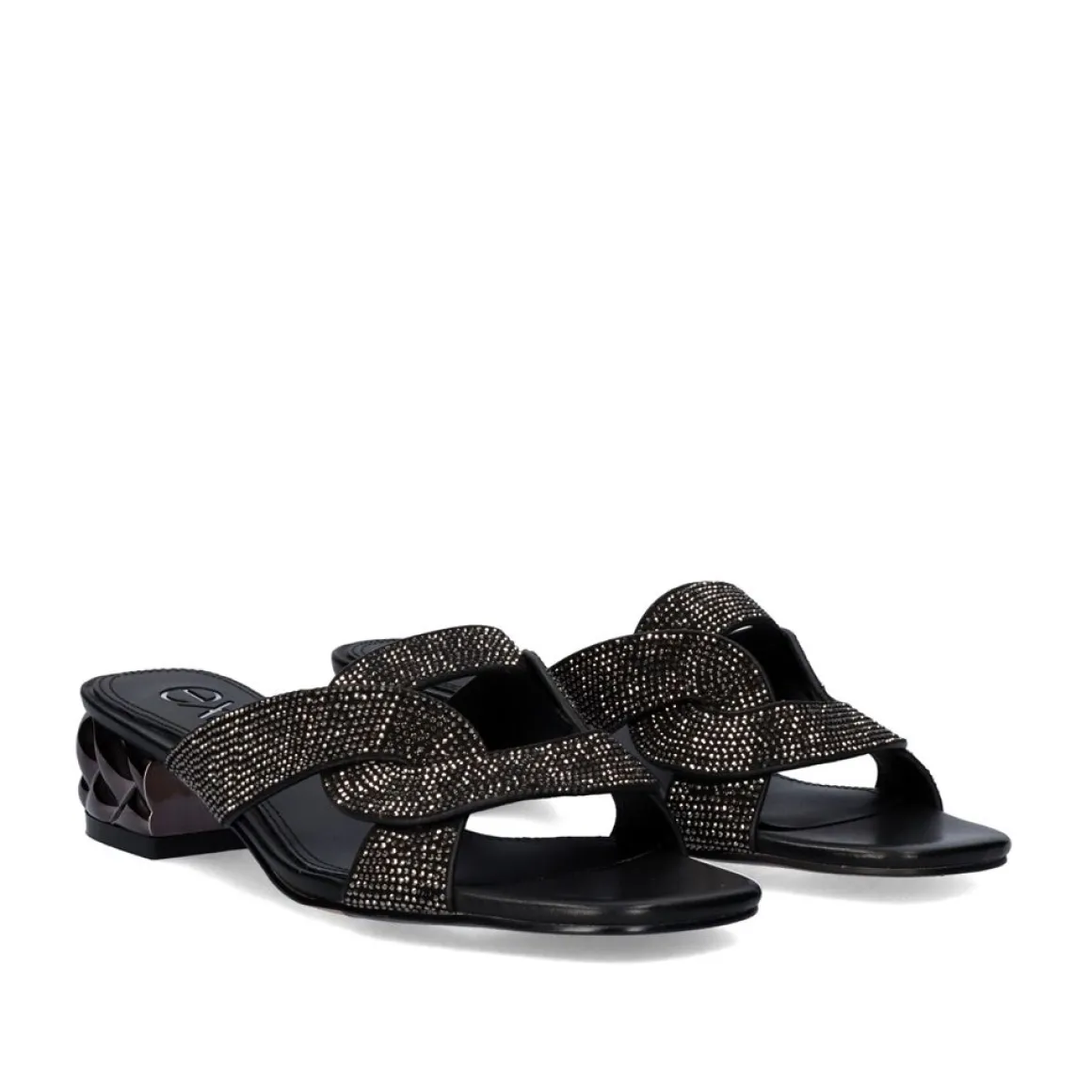 Sandalia De Salto Baixo Katy-232 Preta