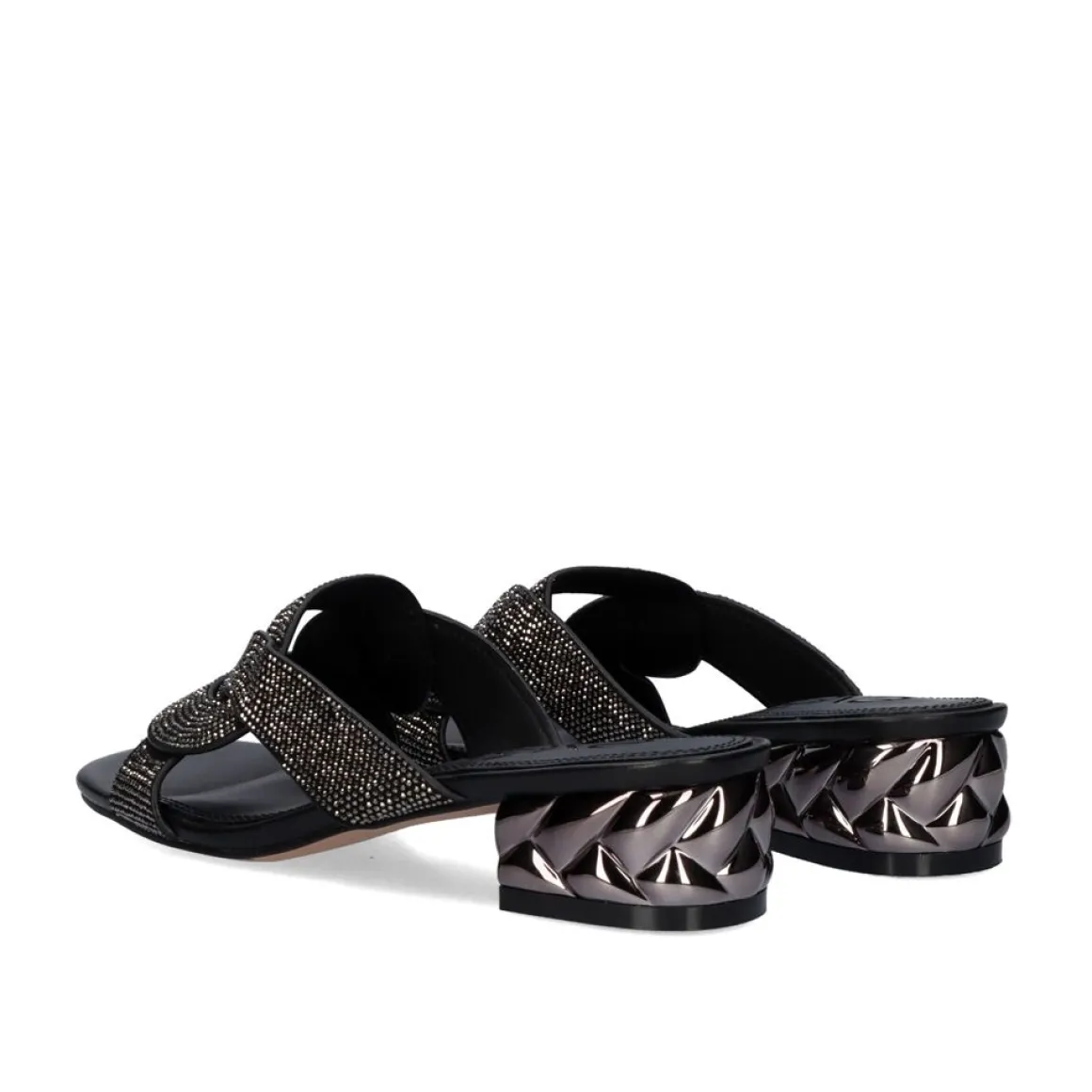 Sandalia De Salto Baixo Katy-232 Preta