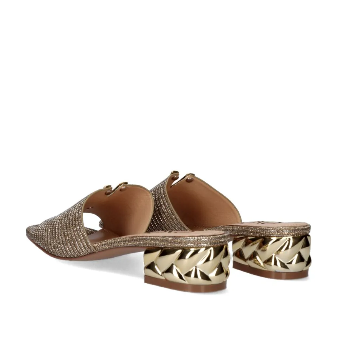 Sandalia De Salto Baixo Katy-811 Rosa - Silver