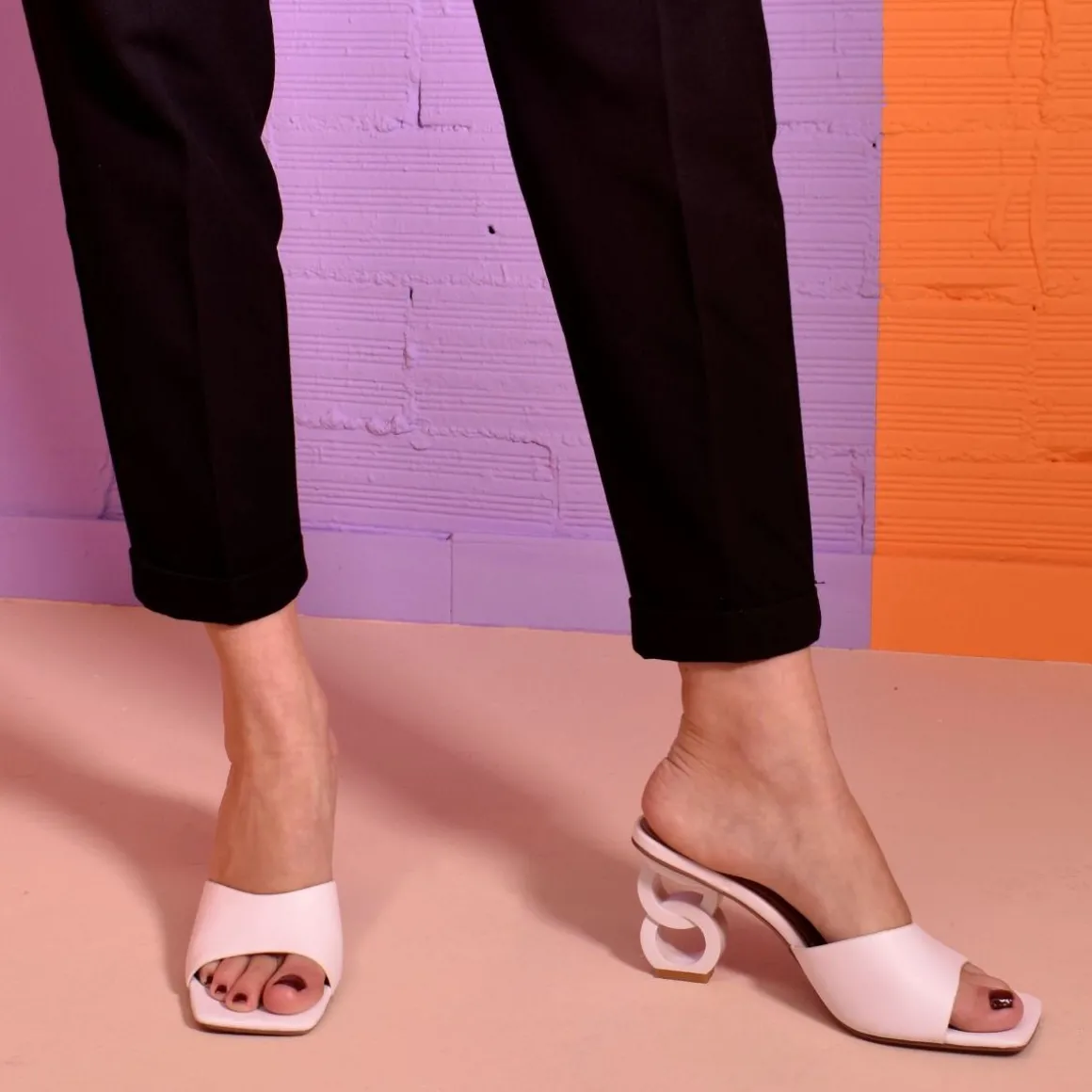 Sandalia De Salto Baixo Lilian-160 Branco