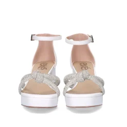 Sandalia De Salto Baixo Lina-210 Branco