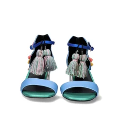 Sandalia De Salto Baixo Luisa-310 Aqua