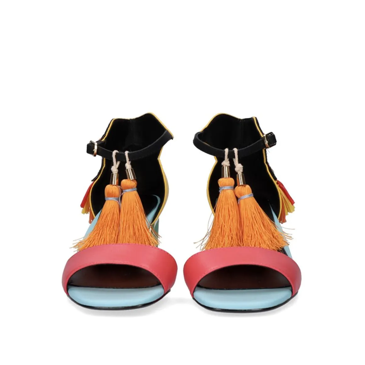 Sandalia De Salto Baixo Luisa-277 Amarelo