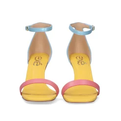 Sandalia De Salto Baixo Lilian-055 Aqua