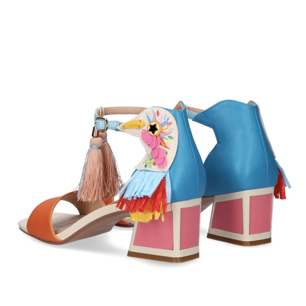 Sandalia De Salto Baixo Luisa-277 Aqua