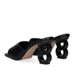 Sandalia De Salto Baixo Lilian-160 Preto