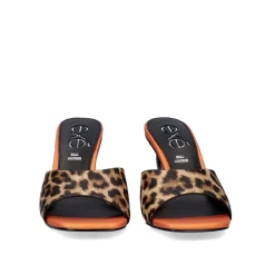 Sandalia De Salto Baixo Lilian-160 Leopardo