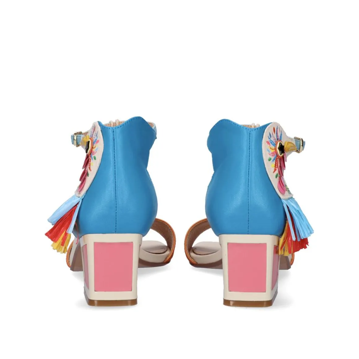 Sandalia De Salto Baixo Luisa-277 Aqua