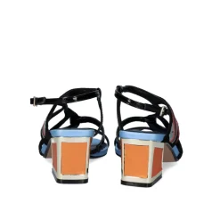 Sandalia De Salto Baixo Luisa-335 Preto