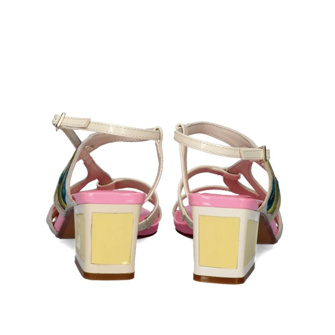 Sandalia De Salto Baixo Luisa-335 Gelo