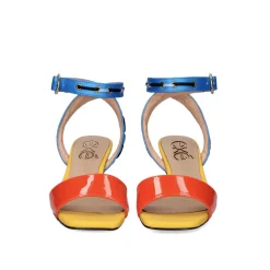 Sandalia De Salto Baixo Natalie-125 Coral