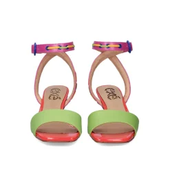 Sandalia De Salto Baixo Natalie-125 Verde