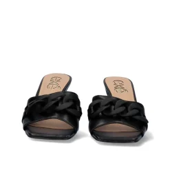 Sandalia De Salto Baixo Opra-312 Preto