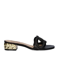 Sandalia De Salto Baixo 23V Katy-807 Preto