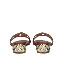 Sandalia De Salto Baixo 23V Katy-807 Tan