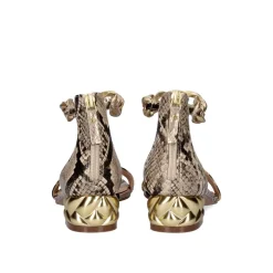 Sandalia De Salto Exe Katy-386 Cobra Beige