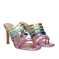 Sandalia De Salto Exe Victoria -343 Metalic Multicolor