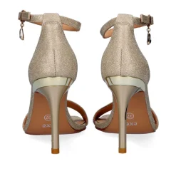 Sandalia De Salto Medio Nicole-311 Ouro
