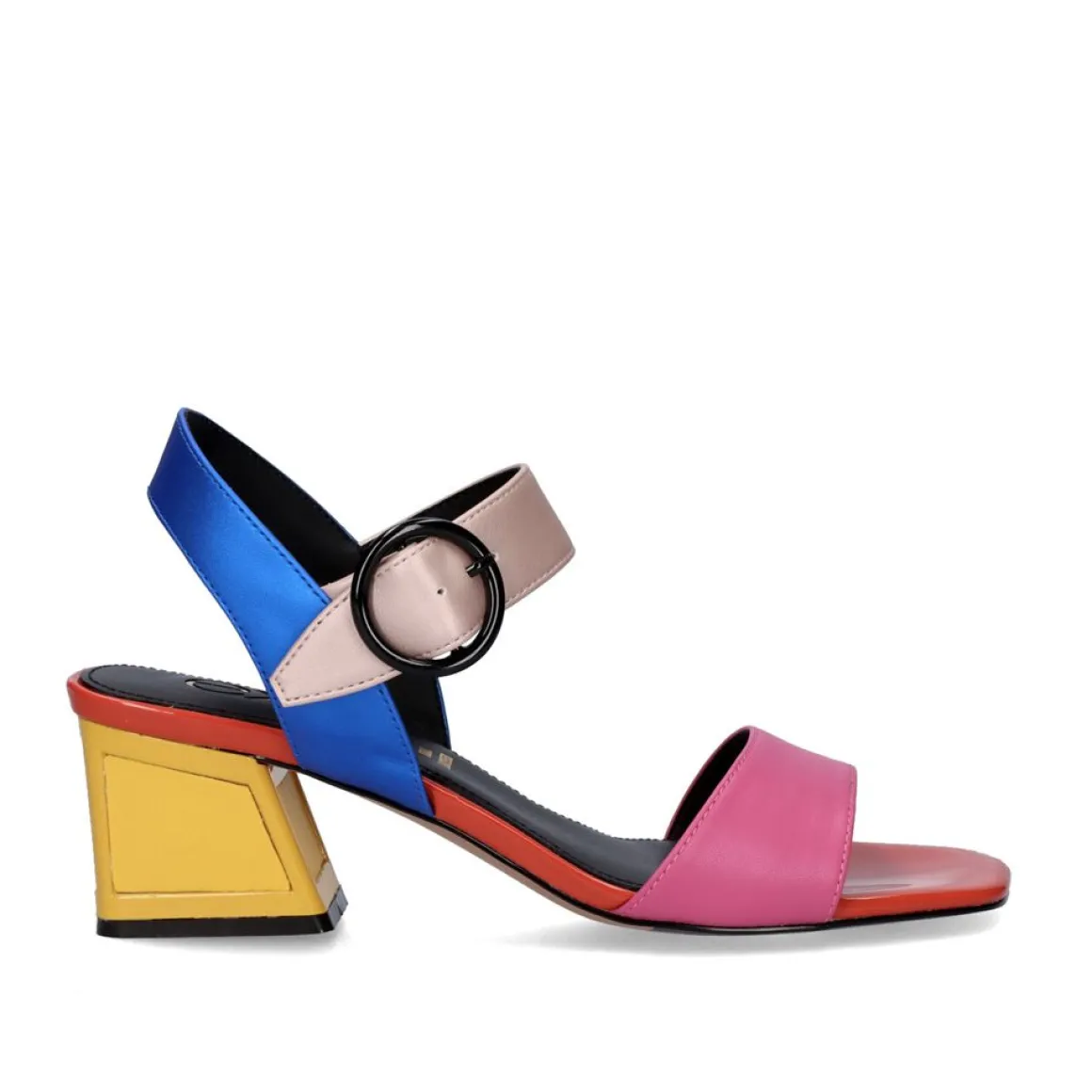 Sandalia De Salto Quadrado Luisa-515 Fuxia