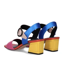 Sandalia De Salto Quadrado Luisa-515 Fuxia