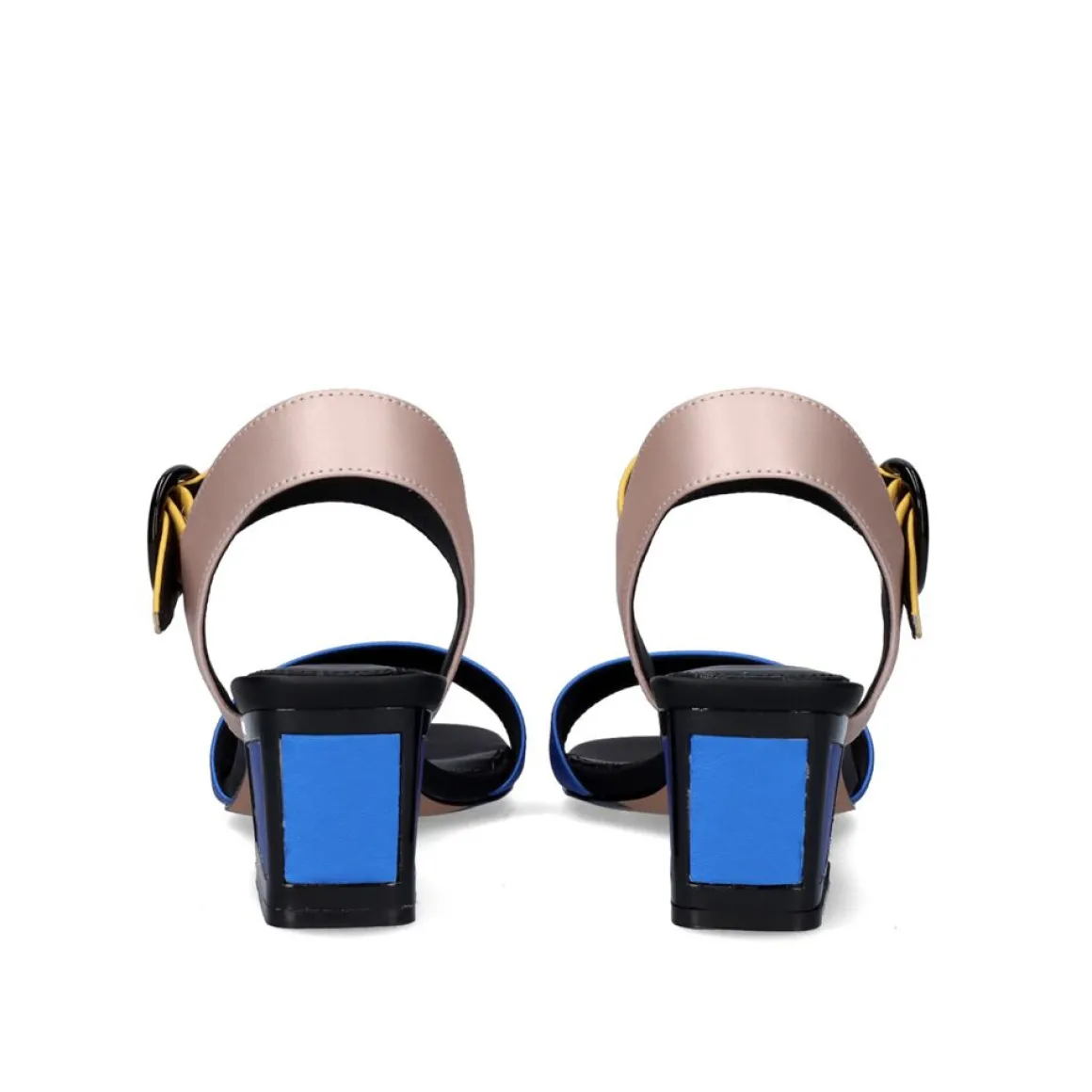 Sandalia De Salto Quadrado Luisa-515 Azul