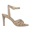 Sandalia De Salto Rebeca-376 Glitter Ouro