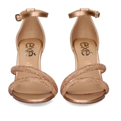 Sandalia De Salto Rebeca-233 Rosa Dourada
