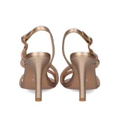 Sandalia De Salto Rebeca-500 Rosa Dourada