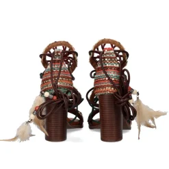 Sandalia De Salto Shirley-705 Tan-Green