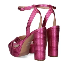 Sandalia De Salto 23V Ophelia-832 Snake Fuxia