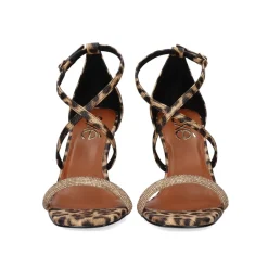 Sandalia Heel Alberta-938 Strass Leopard