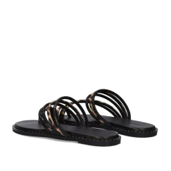 Sandalia Plana 851 Chios Leopar Preto