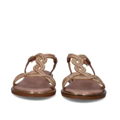 Sandalia Plana Allison-300 Rosa Dorado