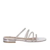 Sandalia Plana Amelia-669 Strass Branco