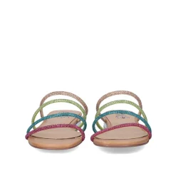 Sandalia Plana Amelia-669 Strass Multicolor