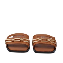 Sandalia Plana Annie-220 Marrom