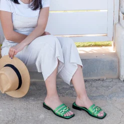 Sandalia Plana Annie-220 Verde