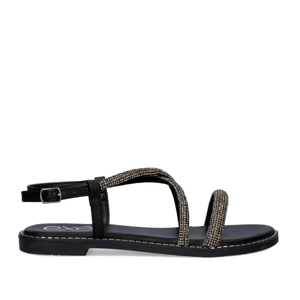 Sandalia Plana Exe P3375-77 Preto