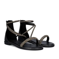 Sandalia Plana Exe P3375-76 Preto