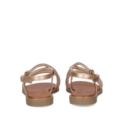 Sandalia Plana Exe P3375-77 Rosa Ouro