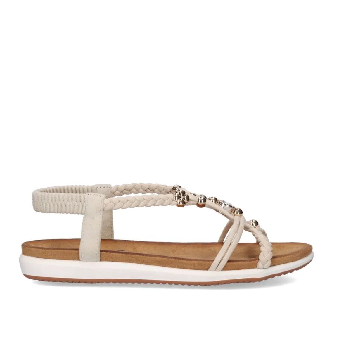 Sandalia Plana F8043-Ex9 Cinza