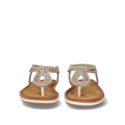 Sandalia Plana F8043-Ex8 Dourado