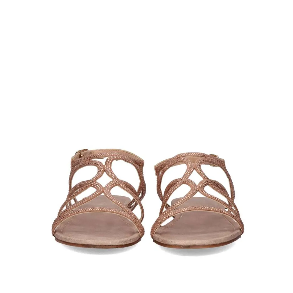 Sandalia Plana Loris-323 Rosa Dourado