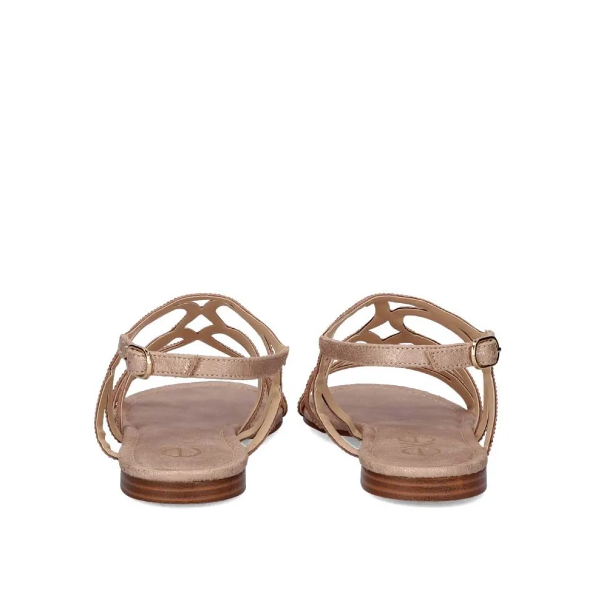 Sandalia Plana Loris-323 Rosa Dourado