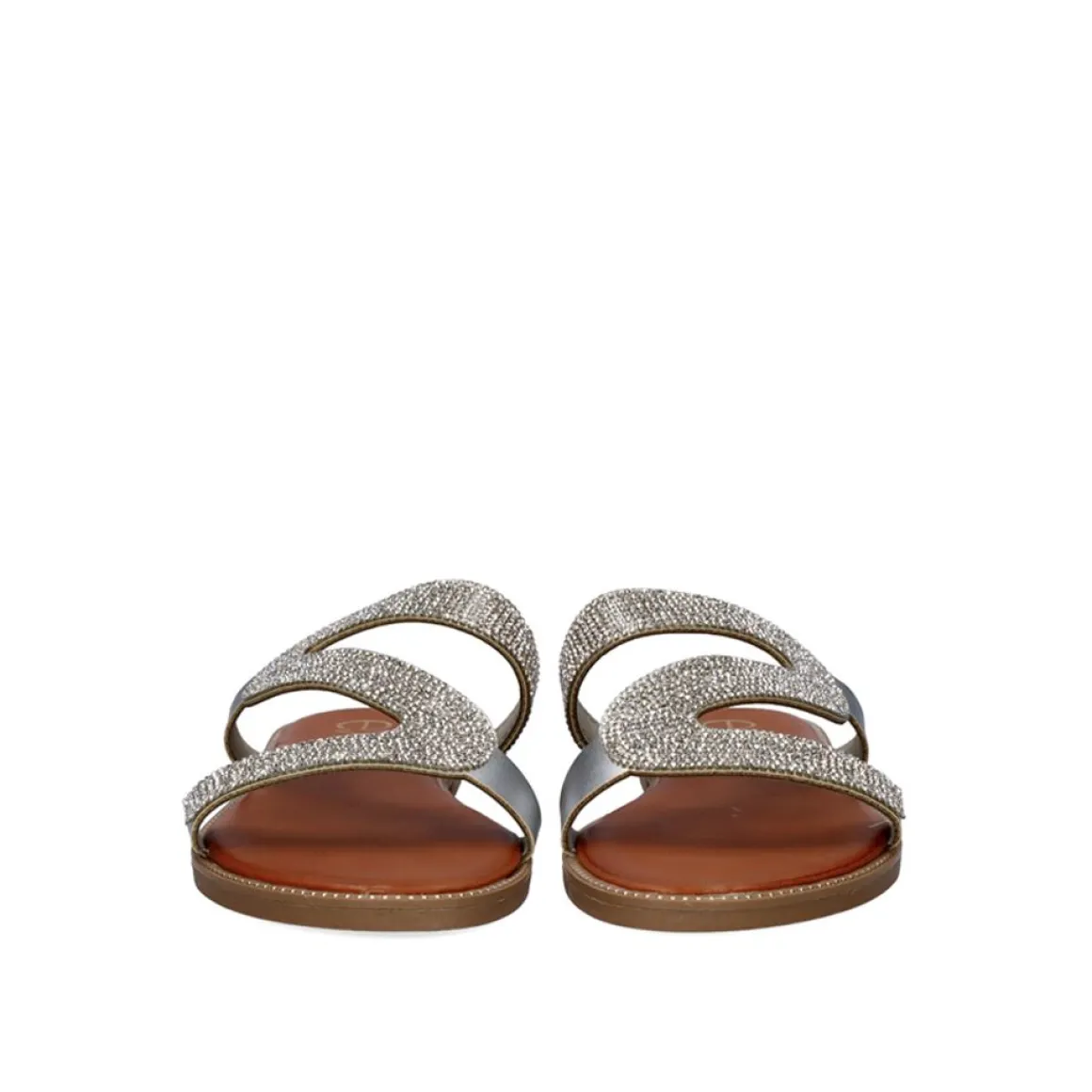 Sandalia Plana P3374-337 Prata